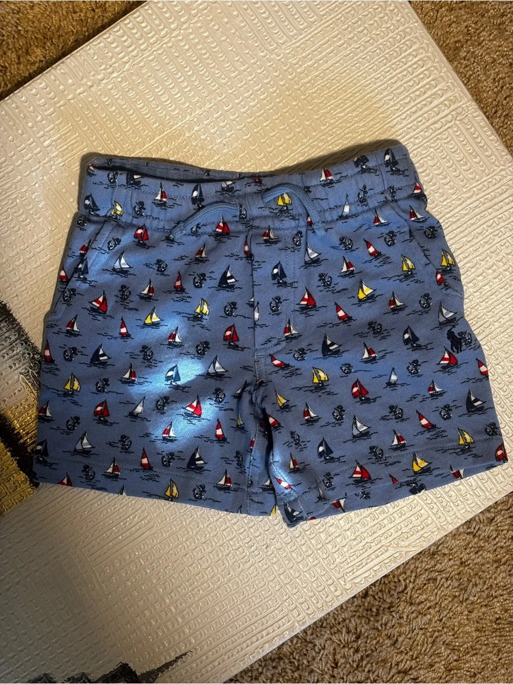 Polo Ralph Lauren Kids Blue Sailboat short Set